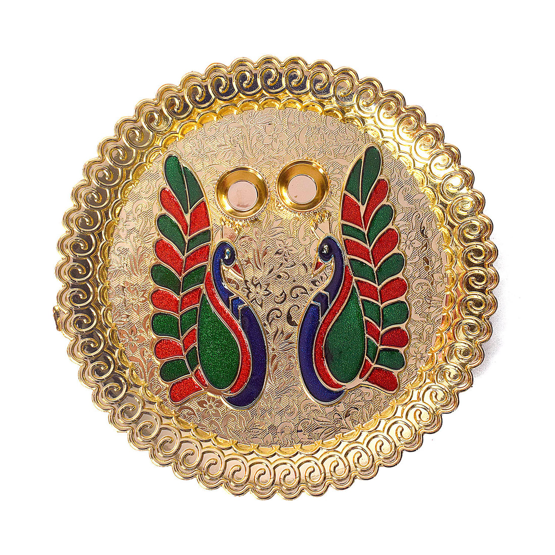 Traditional Kumkum Dispenser with Avian Grace