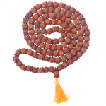 5 Mukhi 108 Beads Rudraksha Kantha Mala with Velvet Thread