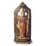 8.4 Inch Exquisite Brass Ram Idol with Bow in Colored