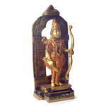 8.4 Inch Exquisite Brass Ram Idol with Bow in Colored