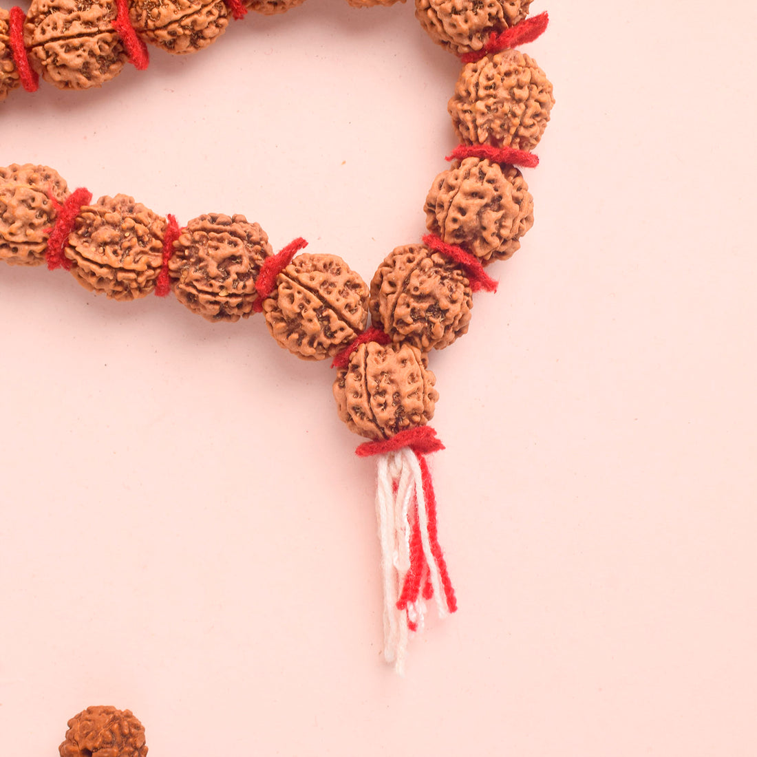 5 Mukhi Rudraksha Kantha Mala with 54 Beads Velvet Thread