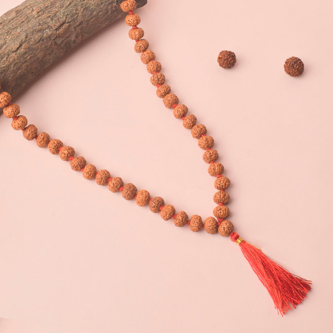 Semi Pathriya Rudraksha Mala 10-11mm