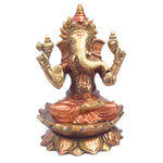6.1 Inch Sacred Brass Lakshmi Ganesh Idol for Home Temple