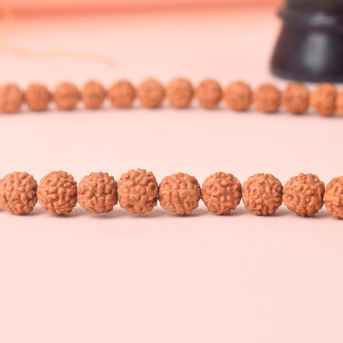 5 Mukhi Pathariya Rudraksh Mala 108 Beads 7mm