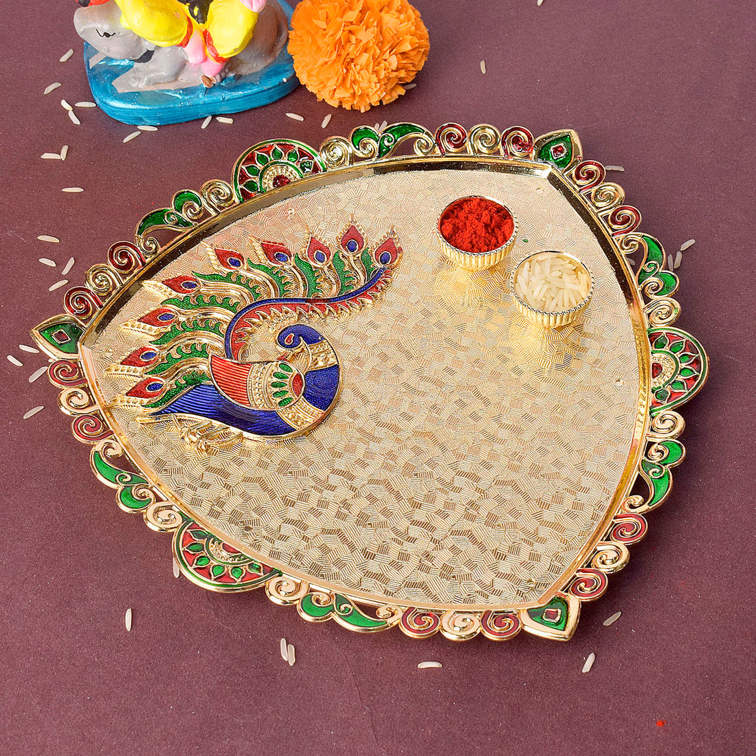 Classic Kumkum Holder with Precision Patterns