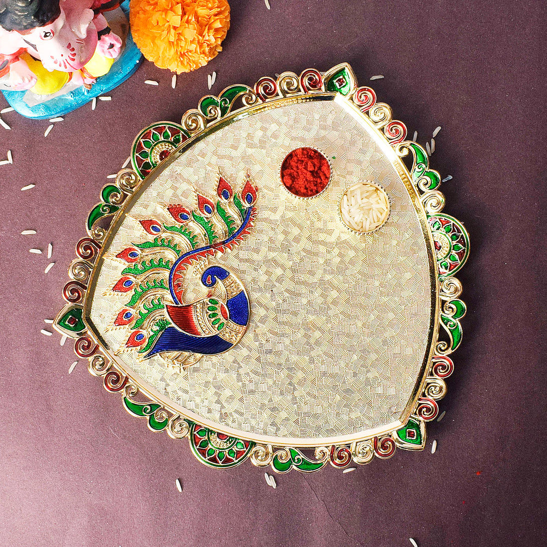 Classic Kumkum Holder with Precision Patterns