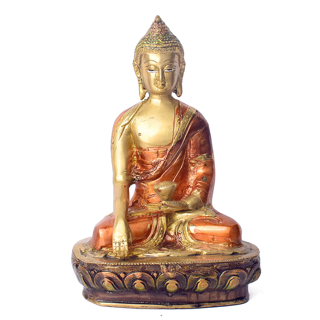 7.7 Inch Brass Buddha Statue - A Perfect Showpiece for Home Decor
