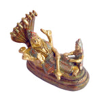 3.9 Inch Small Brass Vishnu Laxmi Murti