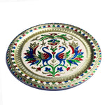 Peacock Embossed Puja Thali - Festive Delight for Diwali & Karwa Chauth