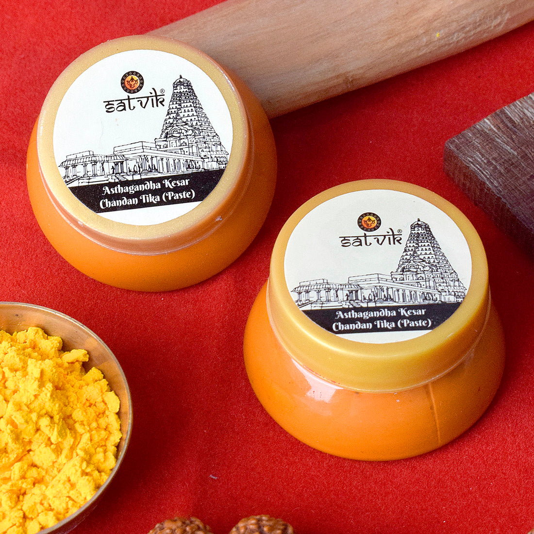 Ashtagandha Kumkum Chandan Tika Paste (Chandan Tilak)
