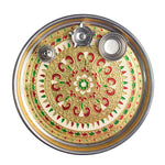 Printed Stainless Steel Aarti Plate Set