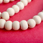Sacred White Wooden Jap Mala – 108 Handcrafted Beads