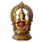 9.4 Inch Brass Lakshmi Ganesha Idol – Traditional Design
