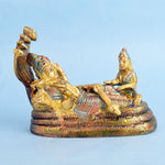 3.9 Inch Small Brass Vishnu Laxmi Murti