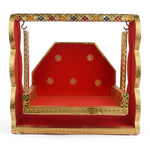Red Velvet and Meenakari Unique Jhula for Laddu Gopal