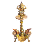 14.6 Inch Brass Diya Stand for Pooja Home Temple Décor