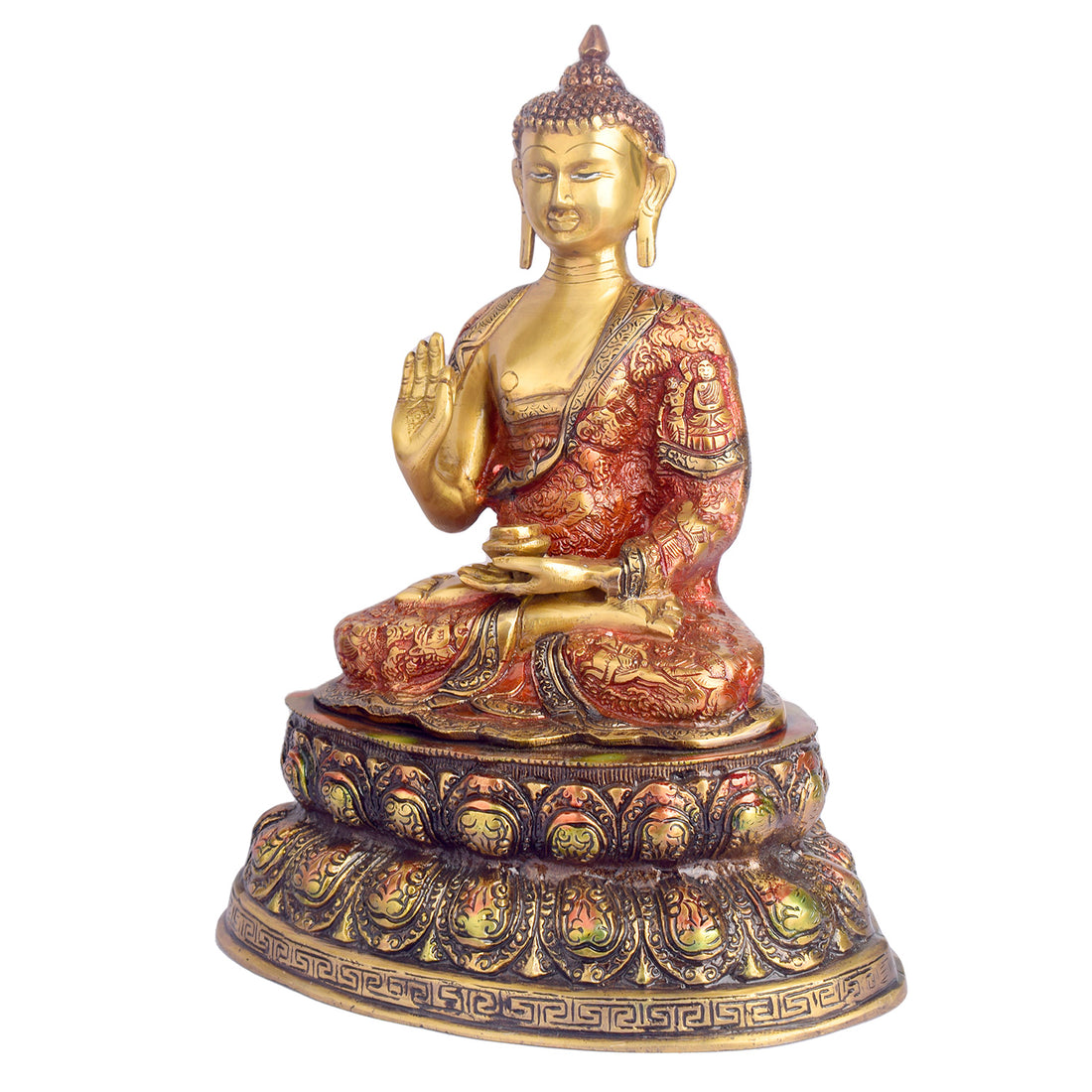 15.4 Inch brass Buddha Idol Peace and Serenity