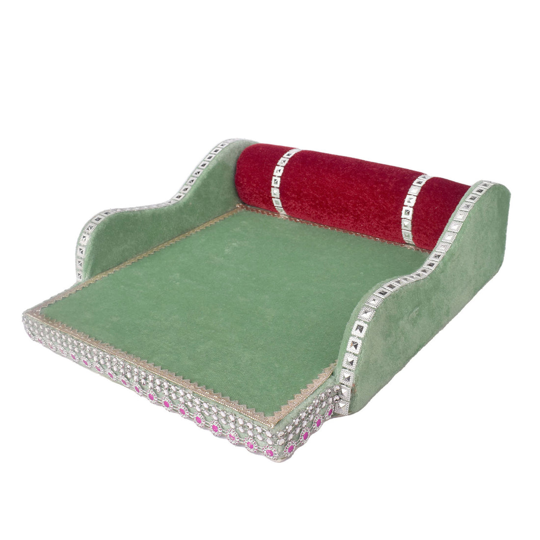 Velvet Treasures: Laddu Gopal's Cherished Bed Large