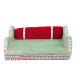 Velvet Treasures: Laddu Gopal's Cherished Bed Large