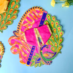 Multicolor Peacock Design Dresses for Laddu Gopal | Sizes 0 to 6