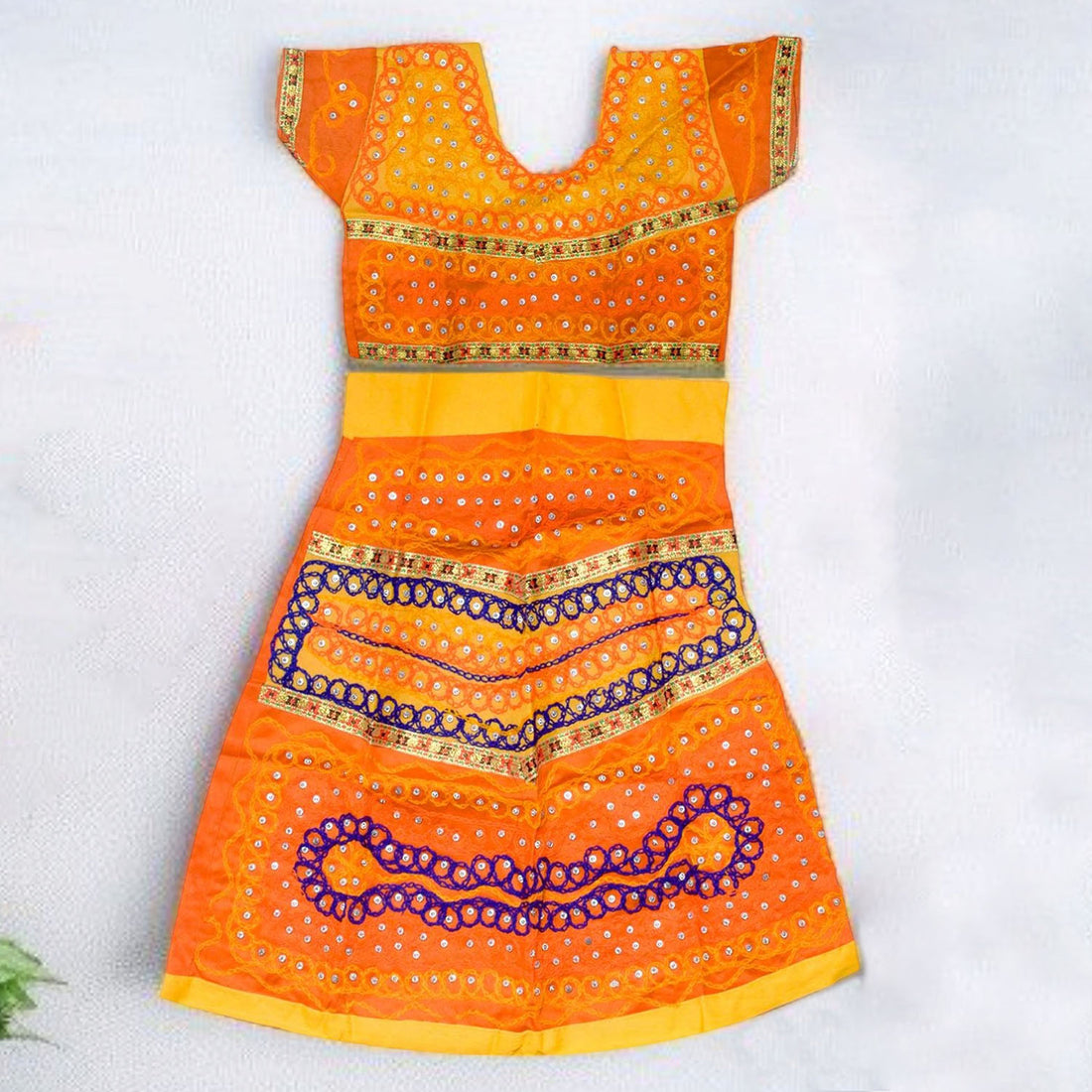 Elegant Chikankari Radha Dress for Girls – With Embellishments