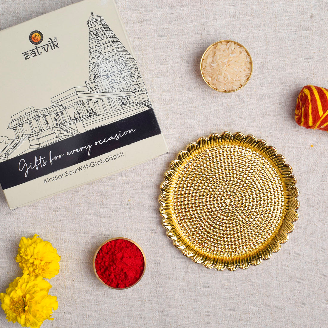 Laddu Gopal Bhog Thali Set (Pack of 6)