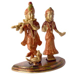 5.3 Inch Divine Radha Rani And Krishna Kanhaiya Brass Idol