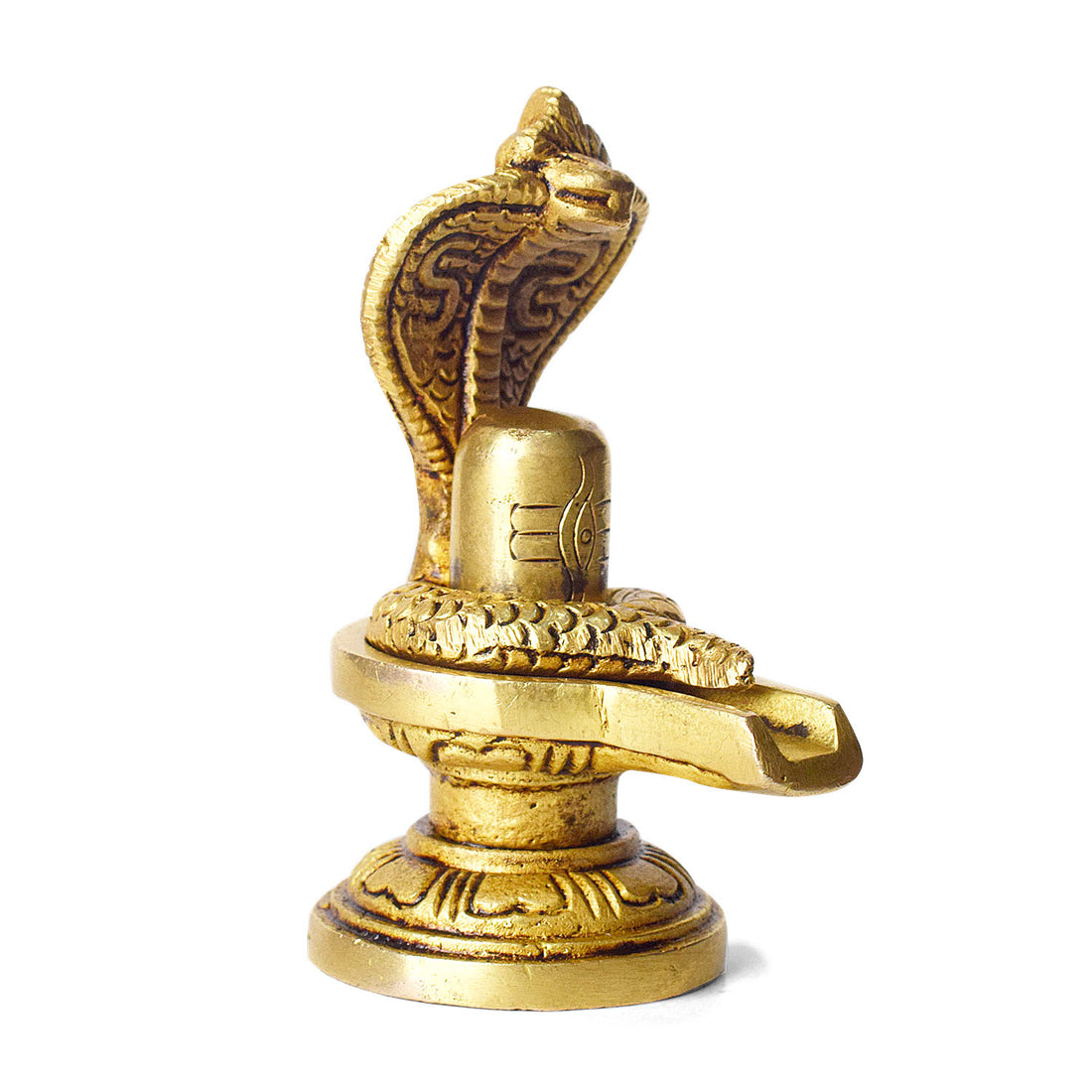 Brass Shivling With Nag