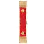 Designer Red Velvet Ganpati Idol Patka with Zig-Zag Border
