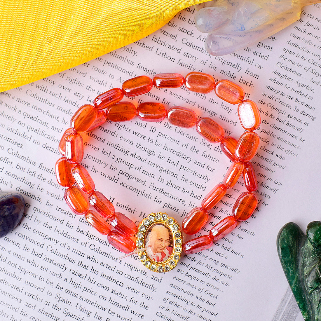 Radiant Wraps Orange Chip Guru Ji Bracelets