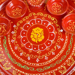 10 Inch Stainless Steel Aarti Thali Set (Ganpati Design)