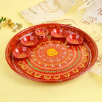10 Inch Stainless Steel Aarti Thali Set (Ganpati Design)