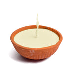 Pure Desi Ghee Akhand Jyot 12 to 14 Hours Burning Clay Diya Pack of 1