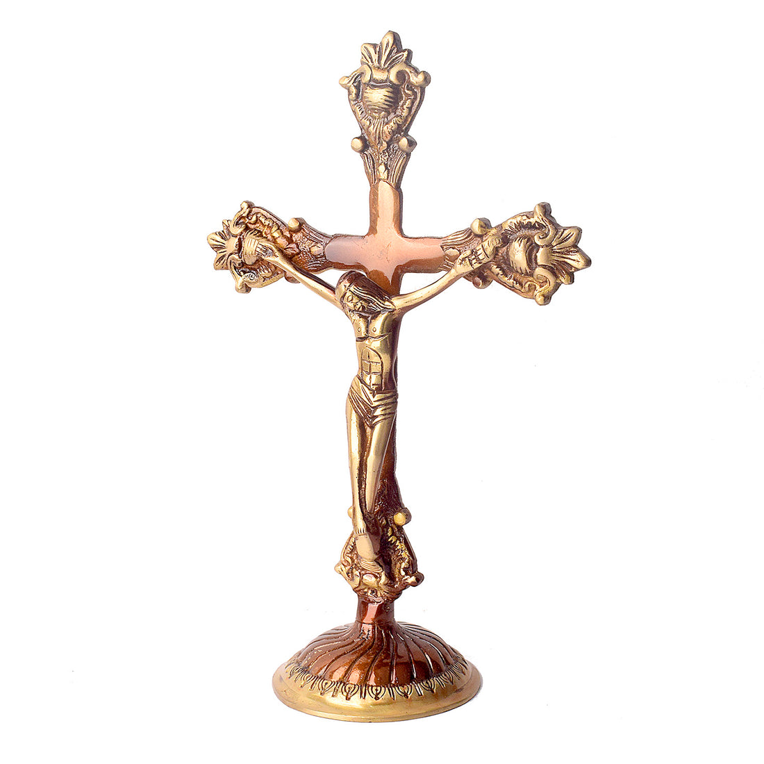 Handcrafted Brass Designer Crucifix of Jesus