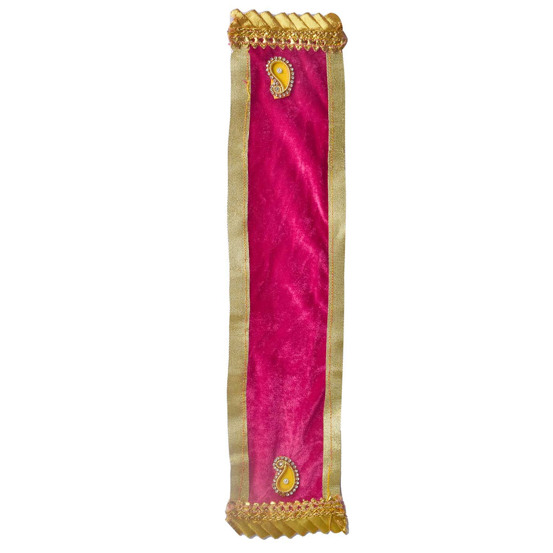 Exclusive Magenta Velvet Ganpati Idol Patka