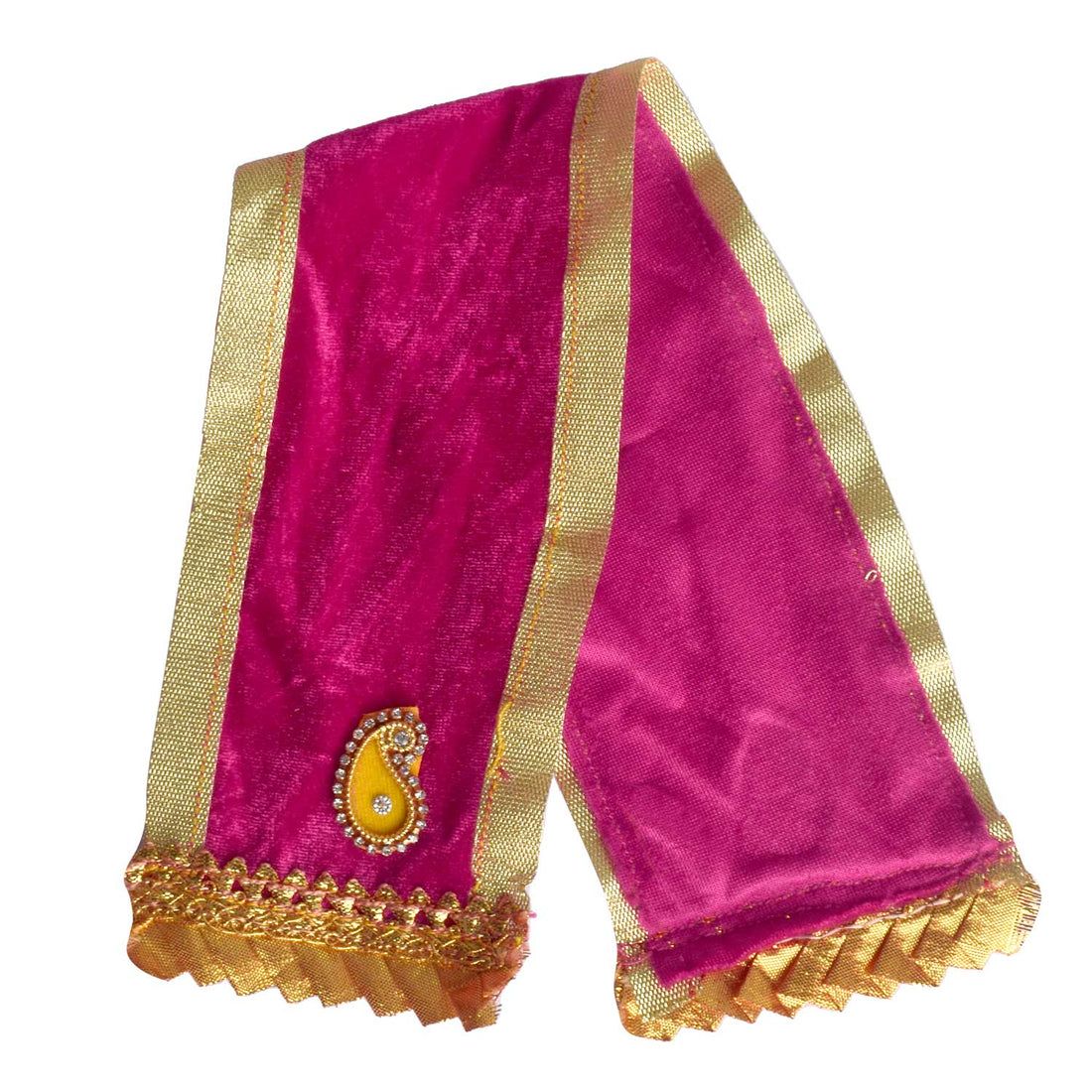 Exclusive Magenta Velvet Ganpati Idol Patka