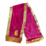 Exclusive Magenta Velvet Ganpati Idol Patka