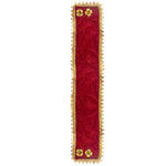 Premium Decorative Maroon Velvet Ganpati Idol Patka