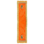 Royal Orange Velvet Ganesha Idol Patka - 31 Inch