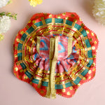 Delightful Laddu Gopal Outfit with Polka Dot Border