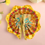 Delightful Laddu Gopal Outfit with Polka Dot Border