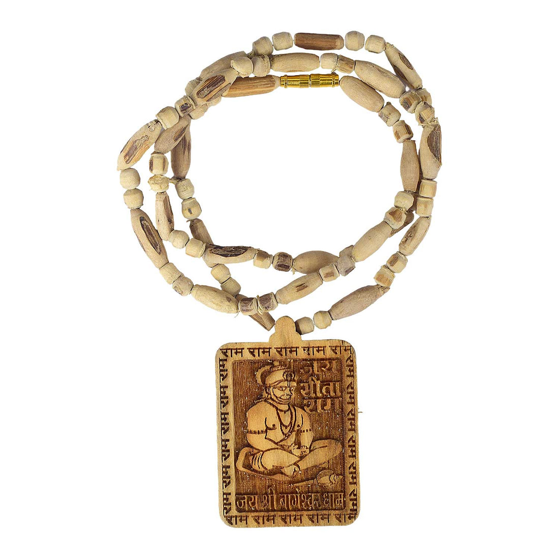 100% Original Tulsi Kanthi Mala With Jai Sita Ram Wooden Locket