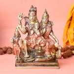 5.5 Inch Shiv Family Statue - Divine Hindu Sculpture for Home & Office