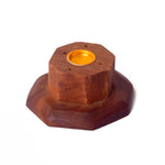 Handcrafted Wooden Standing Incense Holder for Pooja and Home Decor
