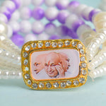 White & Lilac with White Pearl Four Layer Guruji Swaroop Bracelet