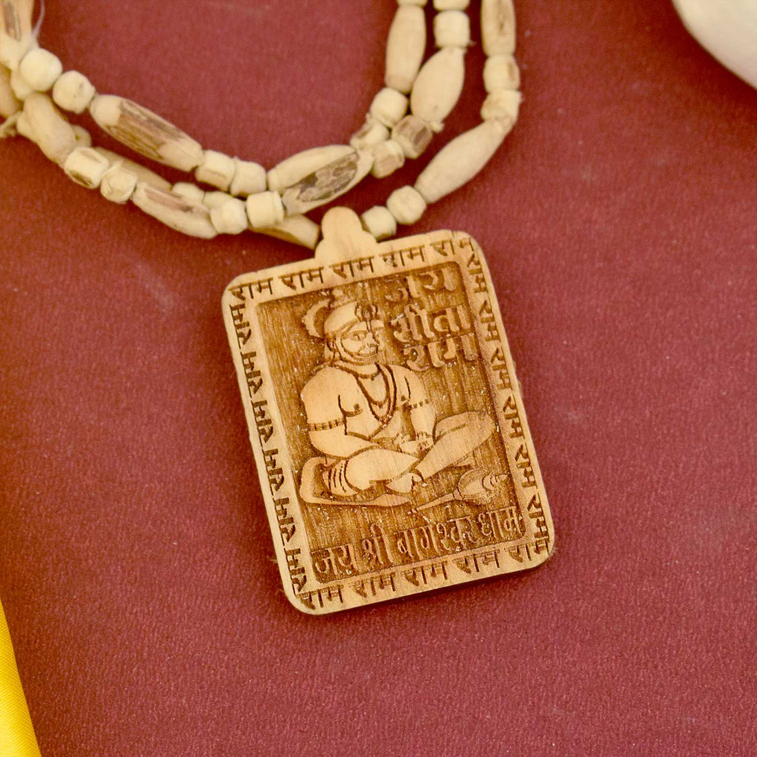 100% Original Tulsi Kanthi Mala With Jai Sita Ram Wooden Locket