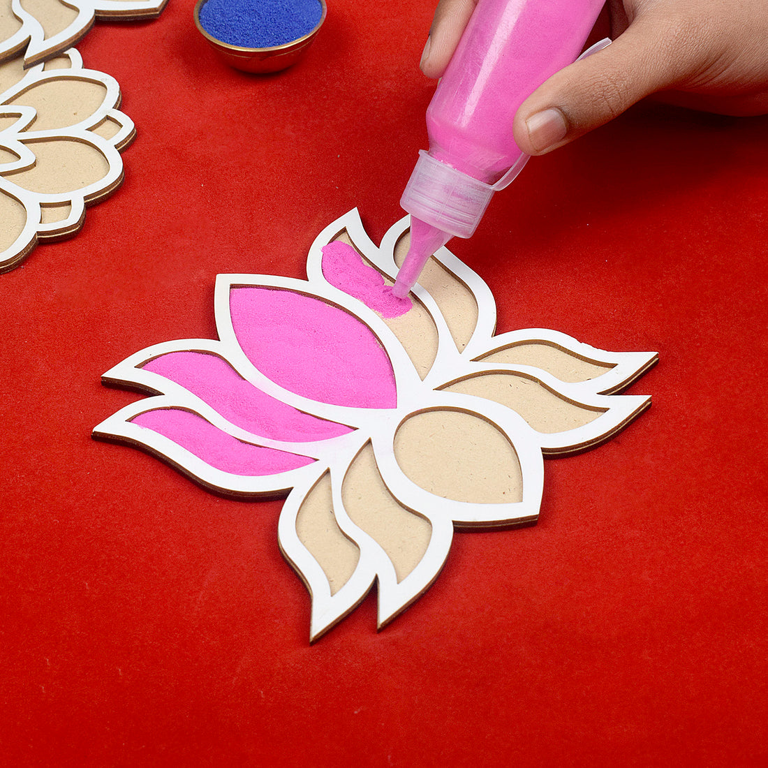 6-Inch Reusable Rangoli Stencils for DIY Decor: Perfect for Navratri and Pongal
