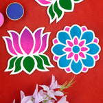6-Inch Reusable Rangoli Stencils for DIY Decor: Perfect for Navratri and Pongal