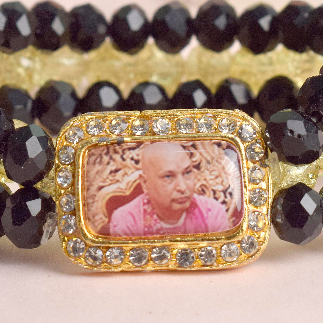 Black & Yellow Triple Layer Guruji Swaroop Bracelet