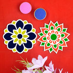 6-Inch Reusable Rangoli Stencils Set for Festive Decor Set of 6
